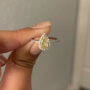 Yellow diamond ring